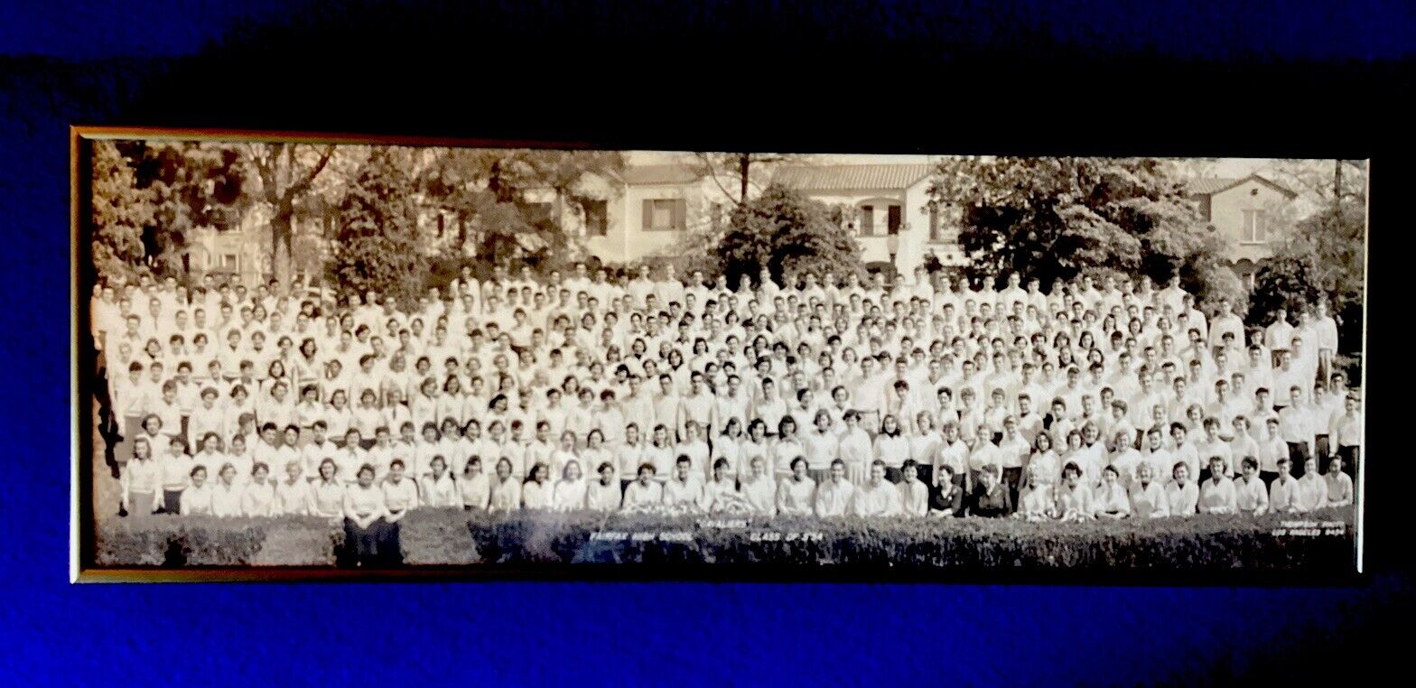 Fairfax High School Los Angeles CA , Framed Class Picture 1954 (Thompson Photo)