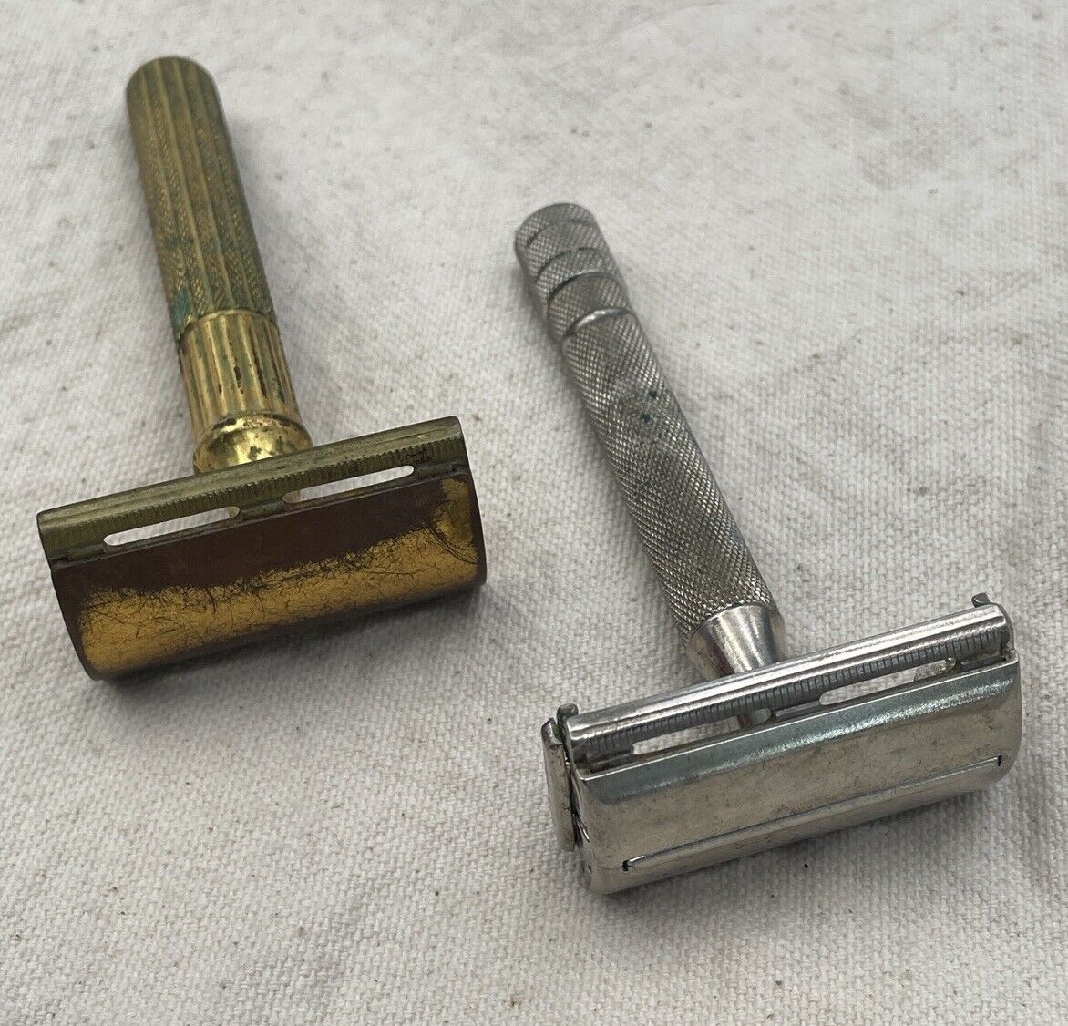 Vintage Gillette Safety Razor Lot Of 2 For Parts Or Restoration