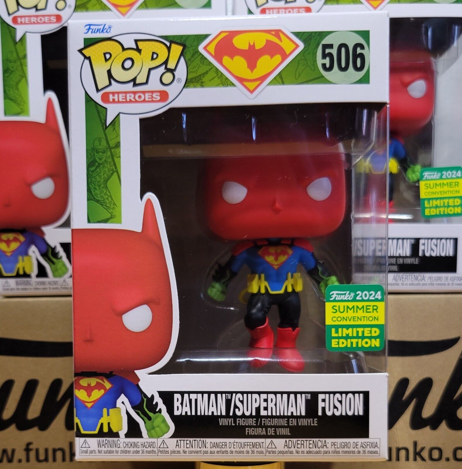 Funko Batman Superman Fusion SDCC 2024 Shared Sticker Exclusive Ready To Ship