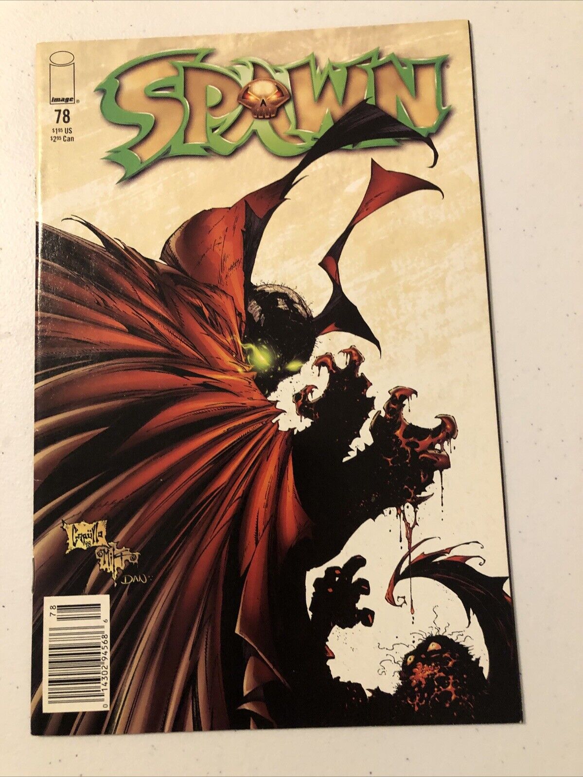 1998 SPAWN #78 rare NEWSSTAND variant cover 1:100