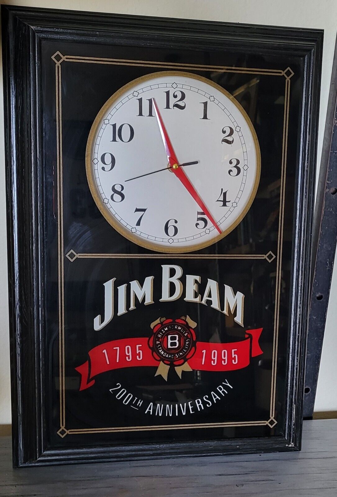 Vintage Jim Beam Wall Clock 200th Anniversary  WORKING