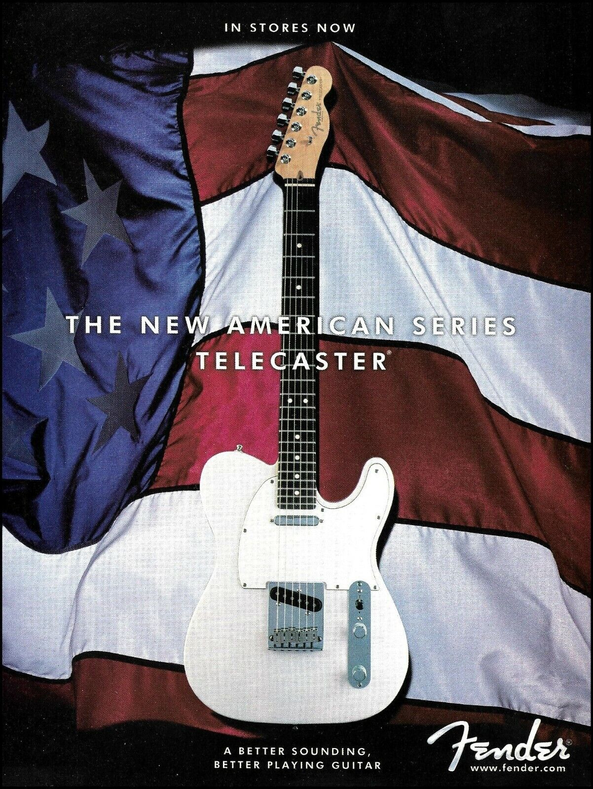Fender American Series White Telecaster guitar ad 2000 advertisement print