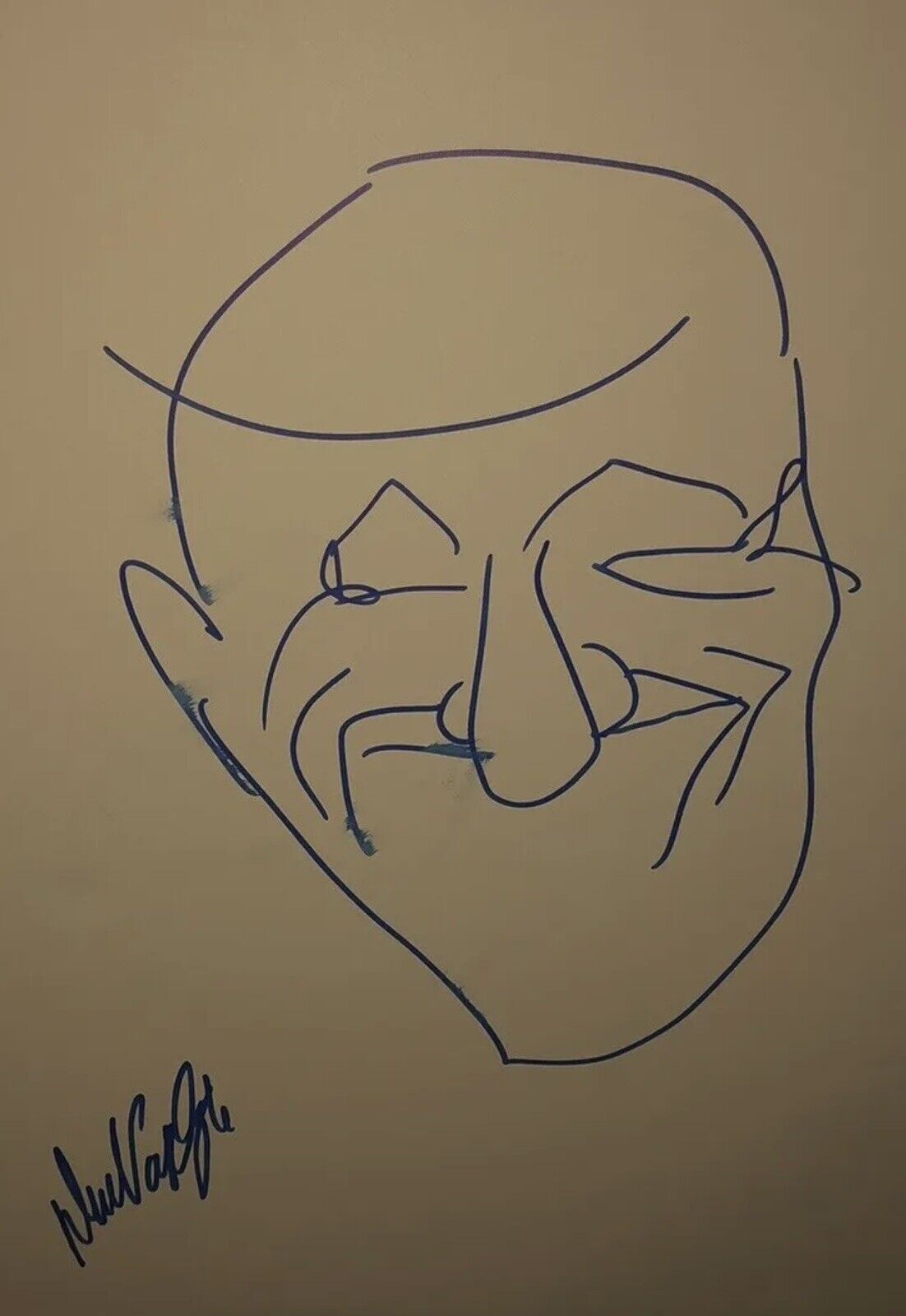 Dick Van Dyke Signed Self Caricature Mary Poppins Chitty Chitty Bang Bang