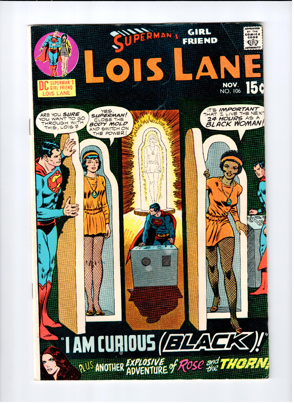 Superman\'s GF Lois Lane #106 DC Comics 1970 I Am Curious Black Key