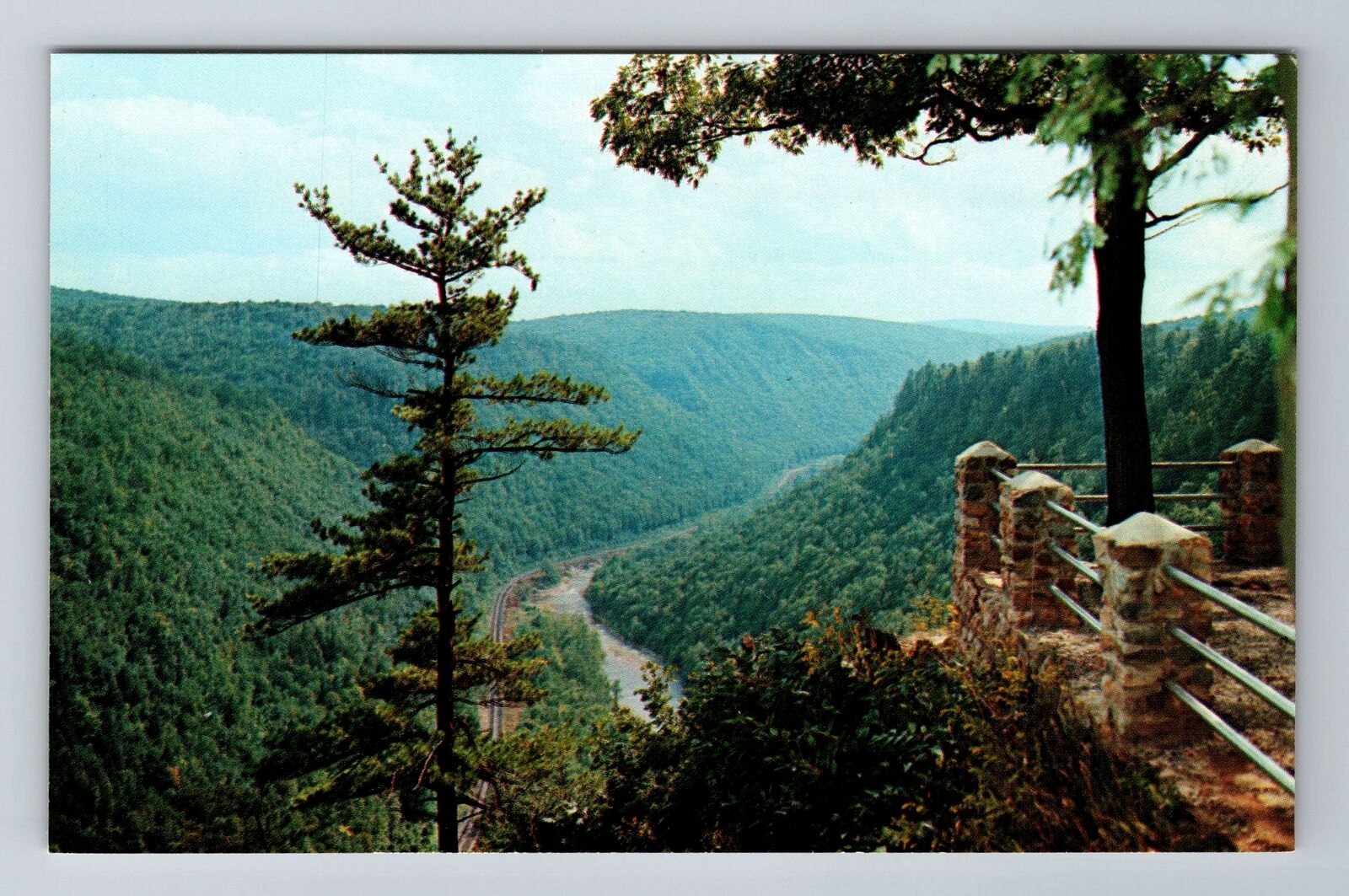Colton Pt State Park PA-Pennsylvania, South View from Lookout Vintage Postcard
