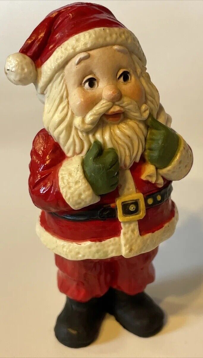 Vintage Santa Claus Figurine Made In Macao 3.5” Tall