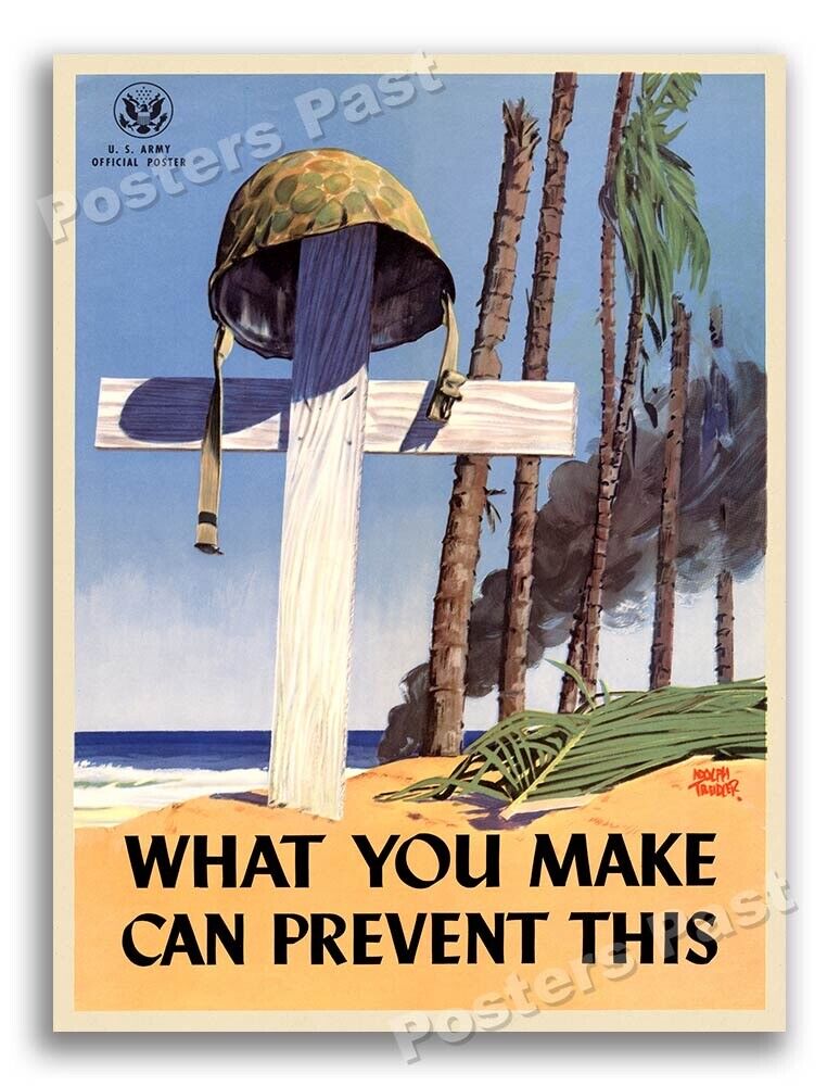 1944 What You Make Can Prevent This Vintage Style WW2 Poster - 18x24
