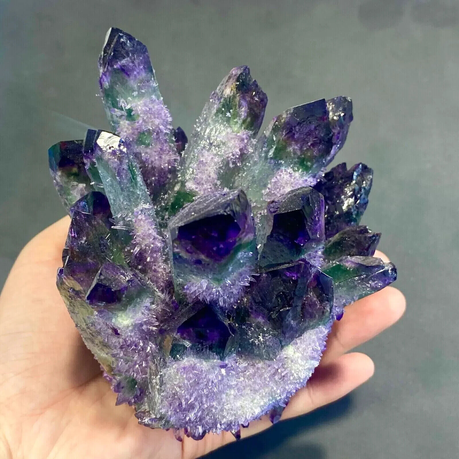 300g+ New find Purple Phantom Quartz Crystal Cluster Mineral Specimen Gem