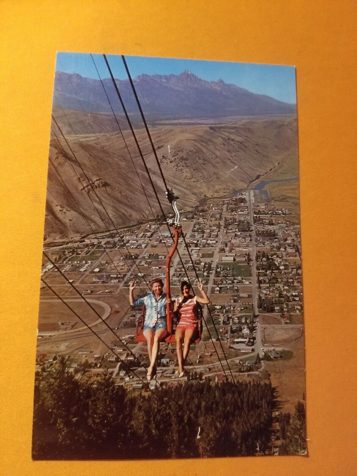 Vintage post card  Jackson Wyoming   Women on vacation