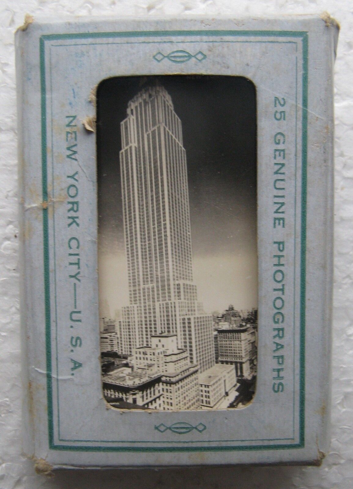 25 little photographs of New York City (in mailer) sent circa 1930's/1940's