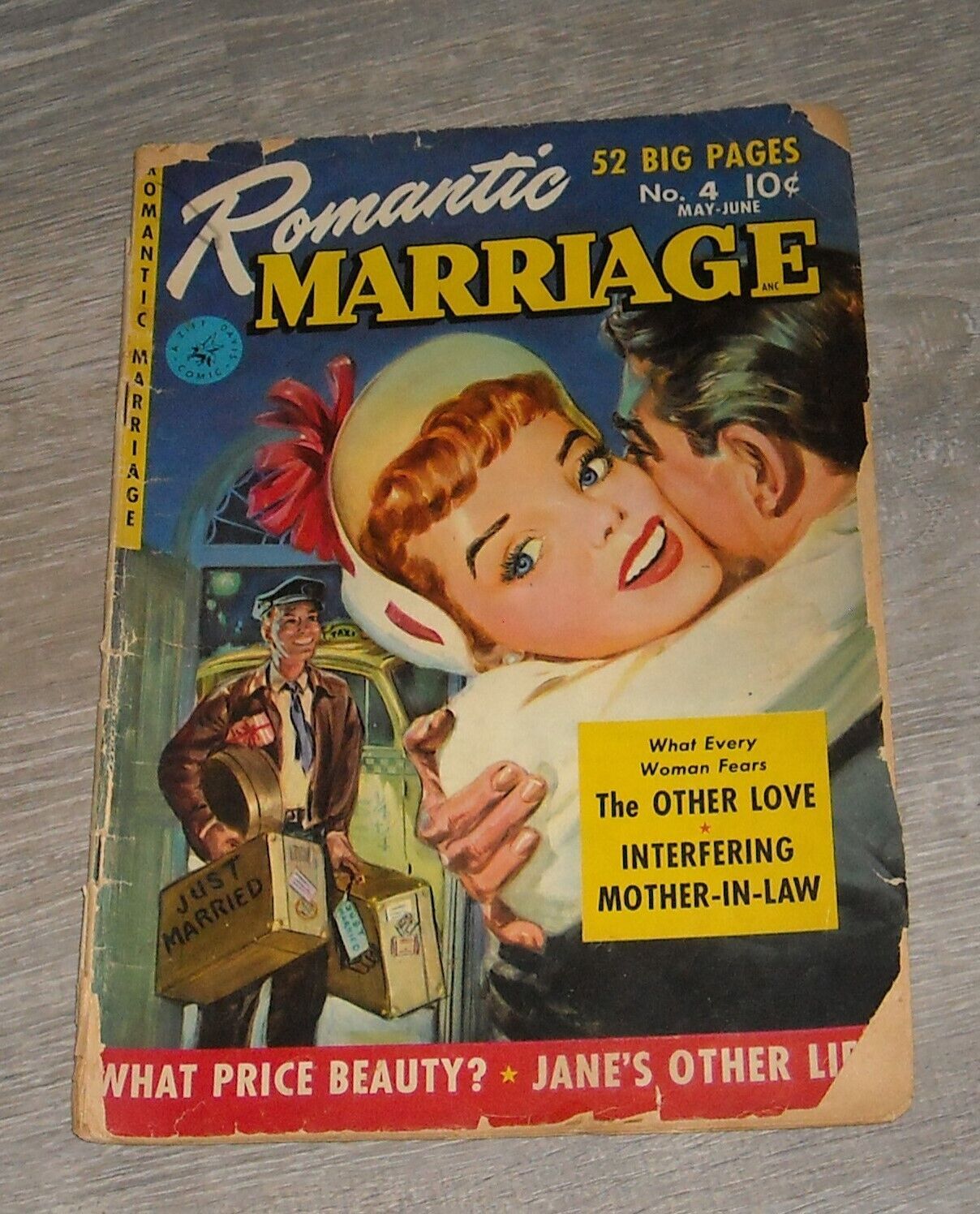 ROMANTIC MARRIAGE # 4 ZIFF-DAVIS COMICS  May - June 1952 PRE-CODE ROMANCE GGA