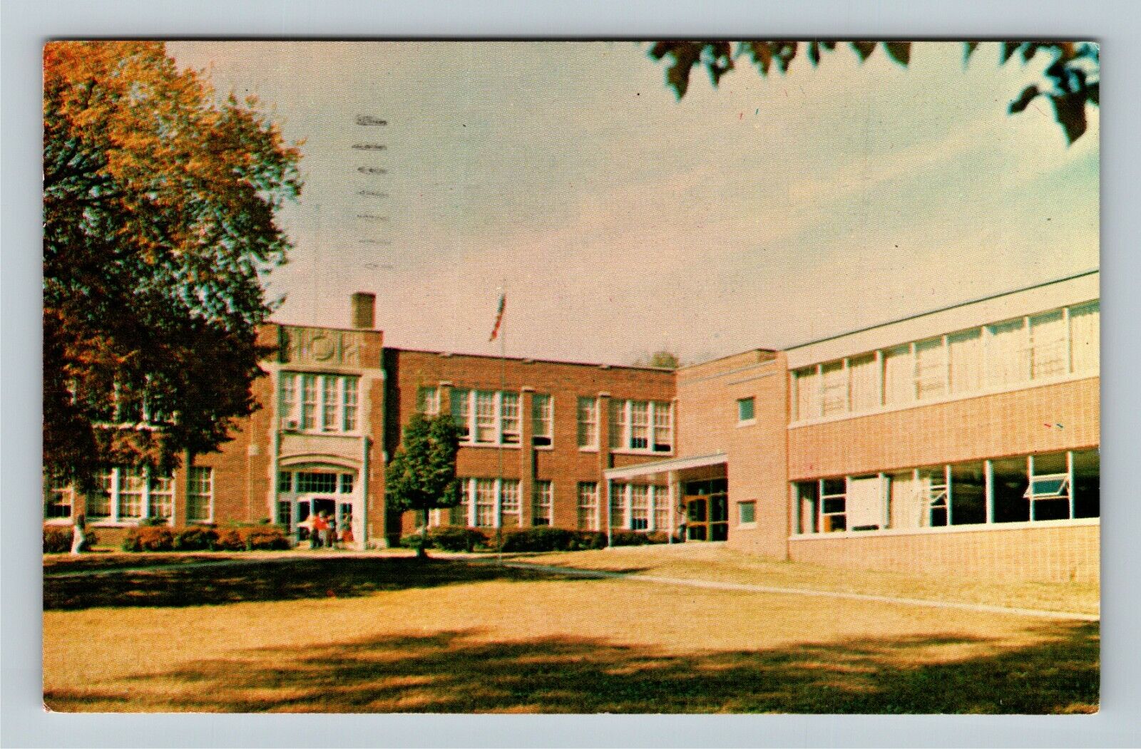 Bellevue NE-Nebraska, View High School Building, c1962 Vintage Postcard