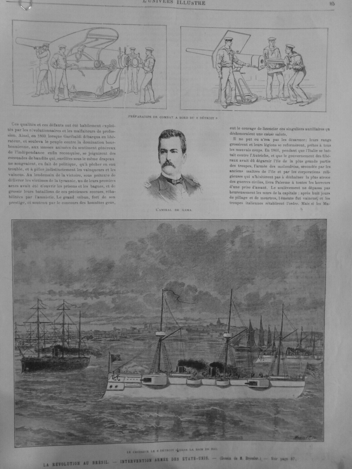 1894 Ui Revolution Brazil Intervention Army United States 1 Journal Antique