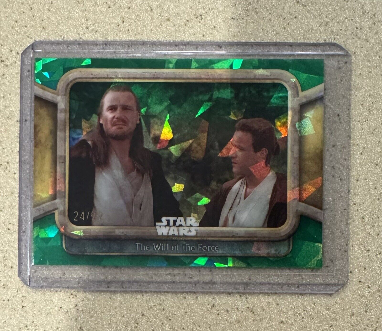 2024 Topps Chrome Sapphire Star Wars #67 THE WILL OF THE FORCE Green #’d 24/99