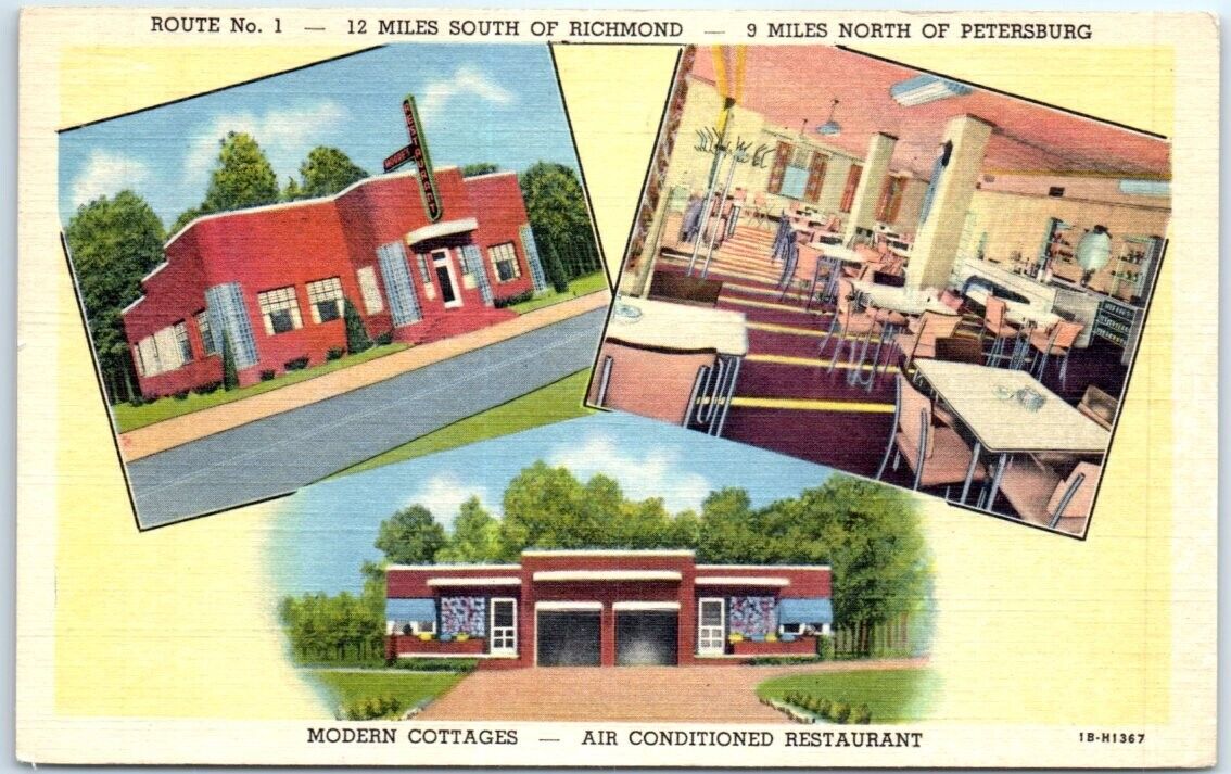 Postcard - Moore\'s Brick Cottages, Richmond-Petersburg Pike, Virginia, USA