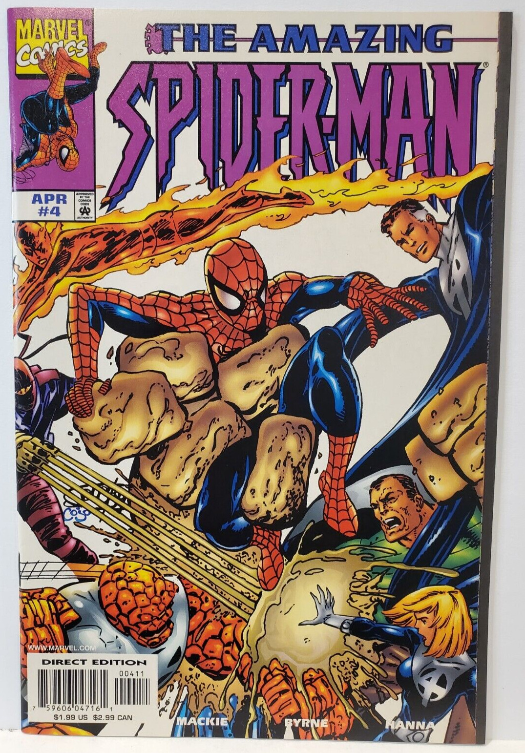 Amazing Spider-Man #4 Fantastic Four Frightful Four Mackie Byrne 1999 Marvel