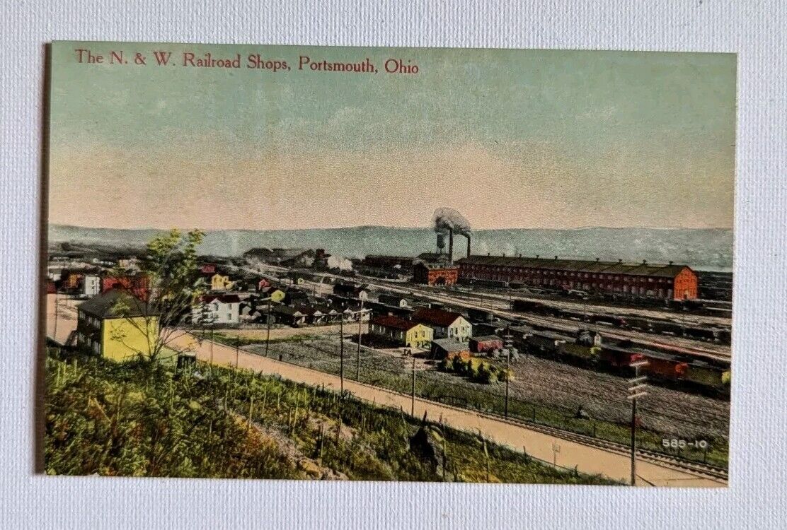 Ohio Postcard - Portsmouth North & Western Railroad Shops