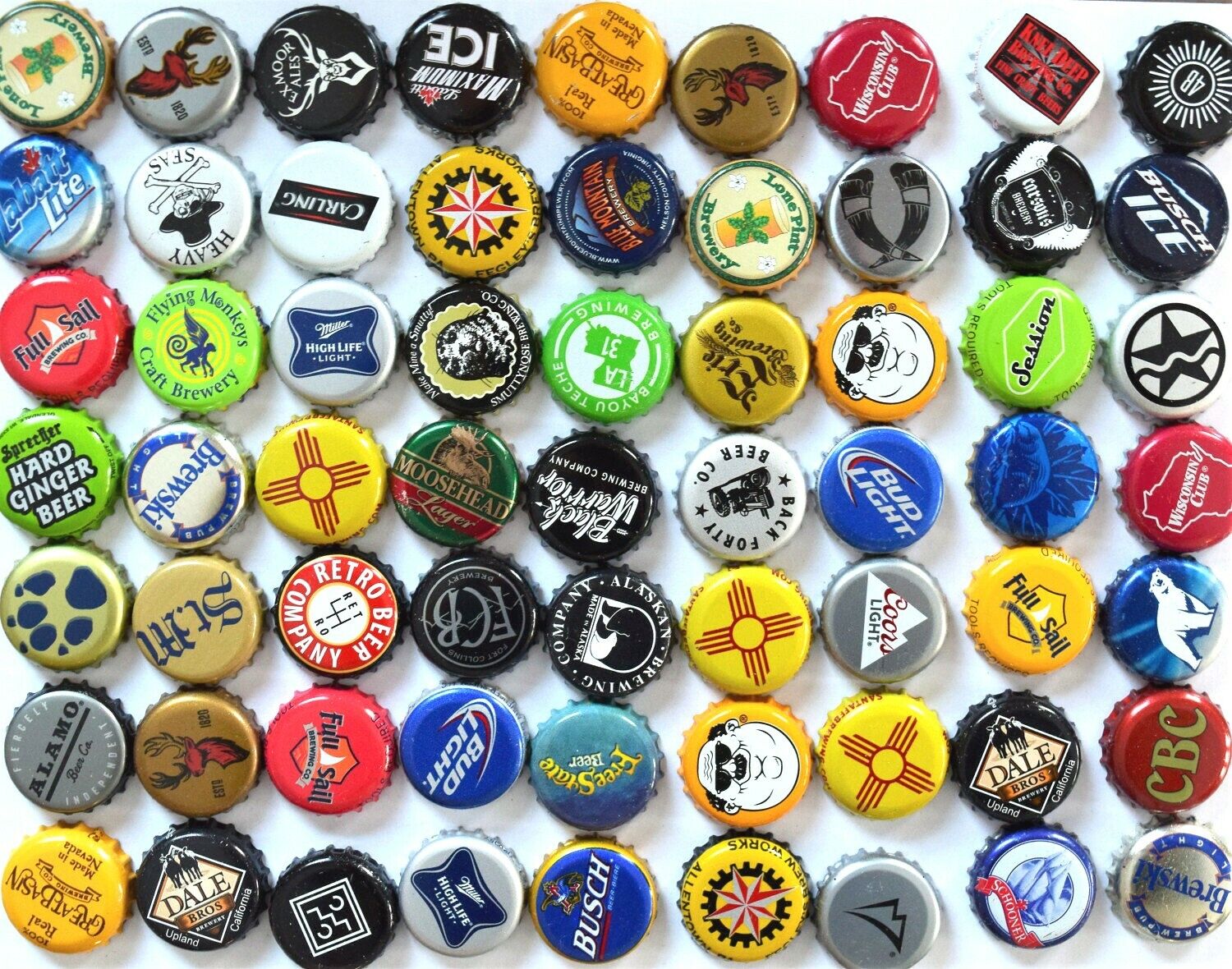 500 ((MIXED)) **ASSORTED** BEER BOTTLE CAPS - Great Colors NO DENTS Great Mix 