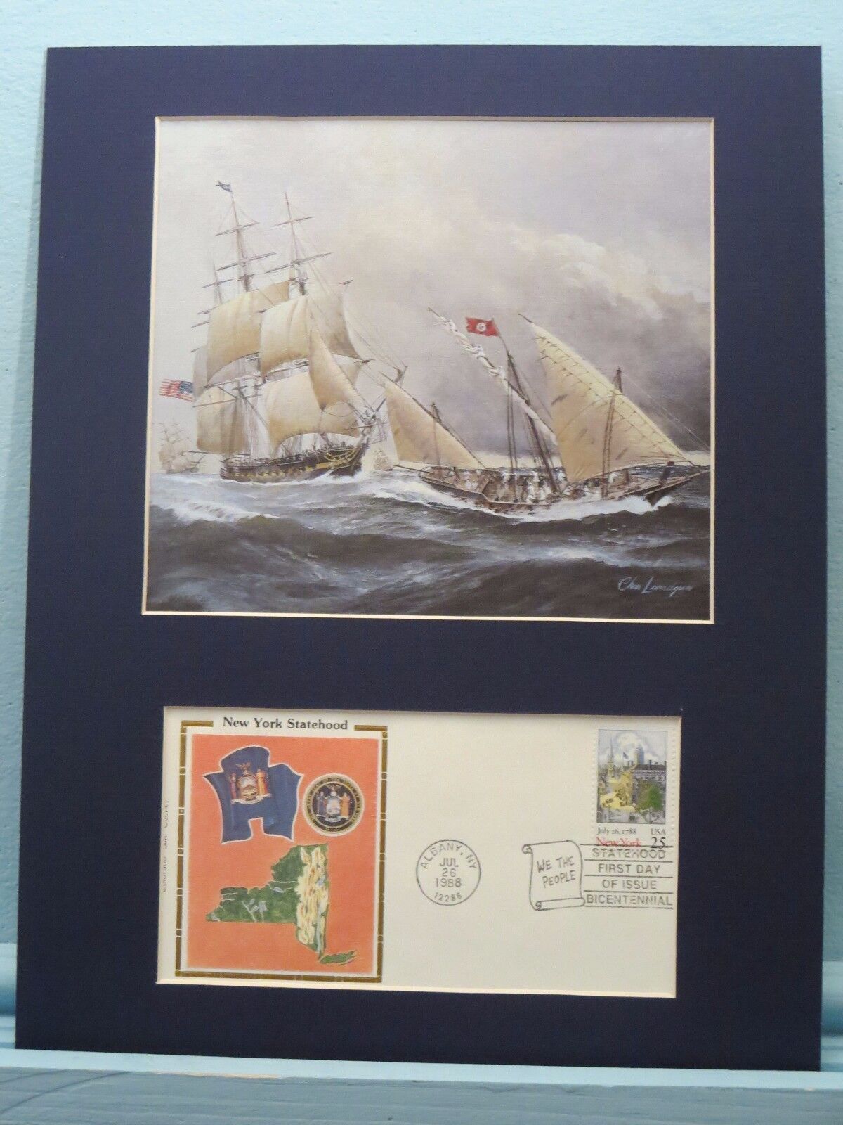 The USS New York in the Barbary Wars & First Day Cover honoring New York State