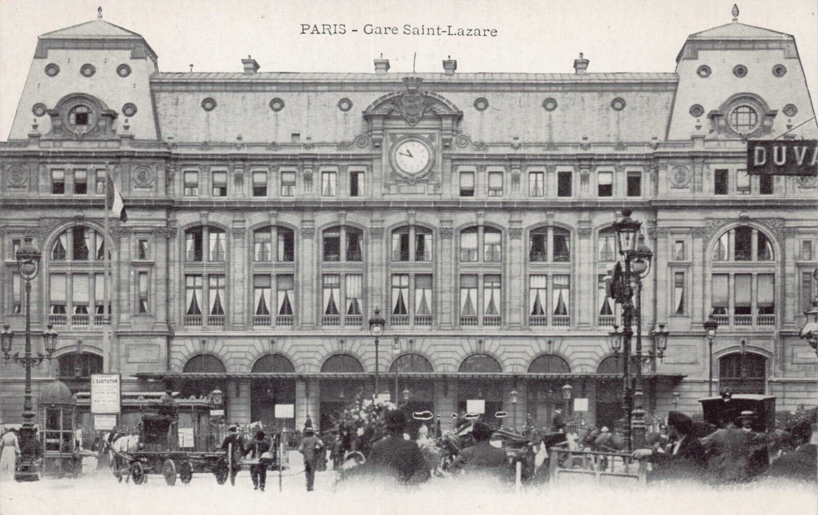 Saint-Lazare Train Station Paris France Vtg Postcard CP355