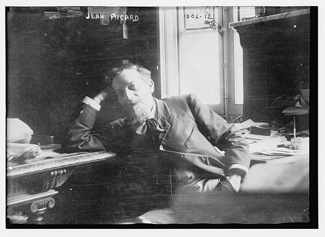 Jean Ricard leaning against desk c1900 OLD LARGE HISTORIC PHOTO