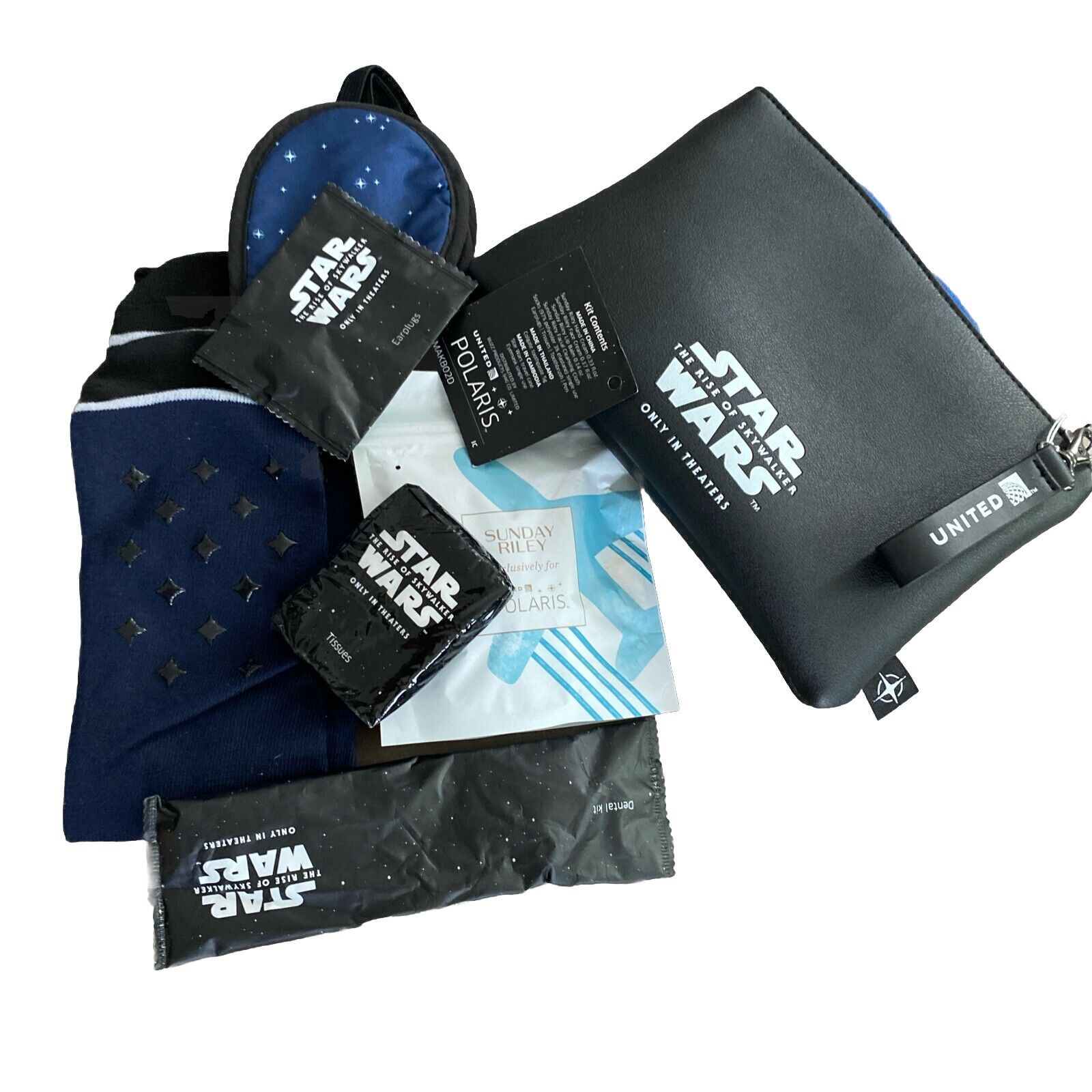 Starwars Star Wars United Airlines Amenity Travel Kit Pouch Bag Rise Of Sky Walk