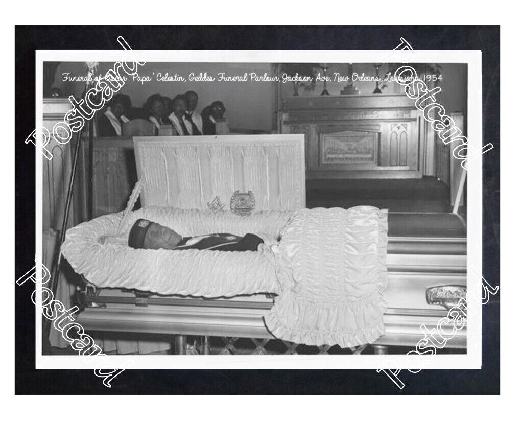 Historic Funeral of Oscar \'Papa\' Celestin Jazz Postcard