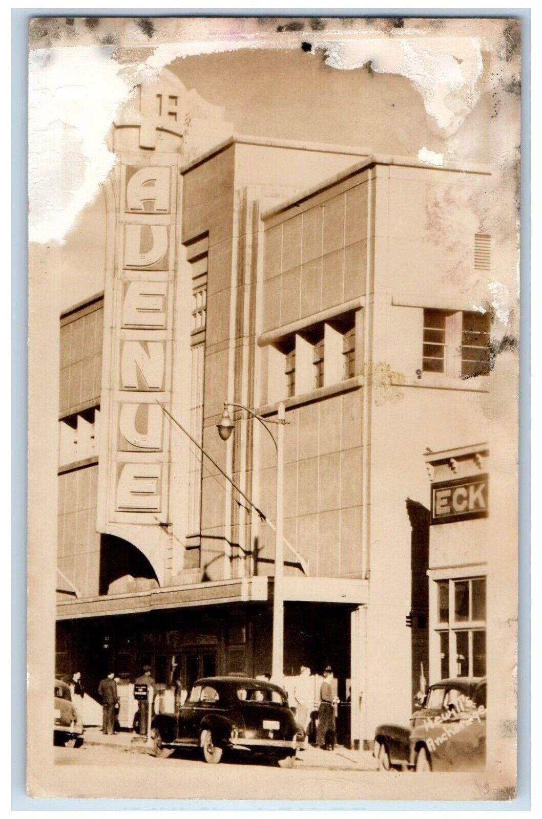 c1940\'s Avenue Theater View Hewitt\'s Anchorage Alaska AK RPPC Photo Postcard