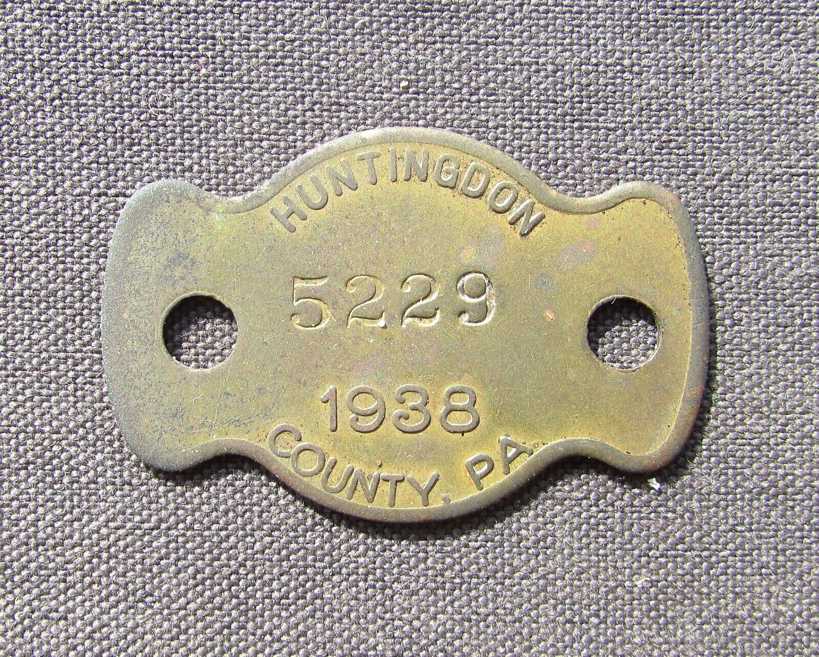 1938 Huntingdon County Pennsylvania - Dog License