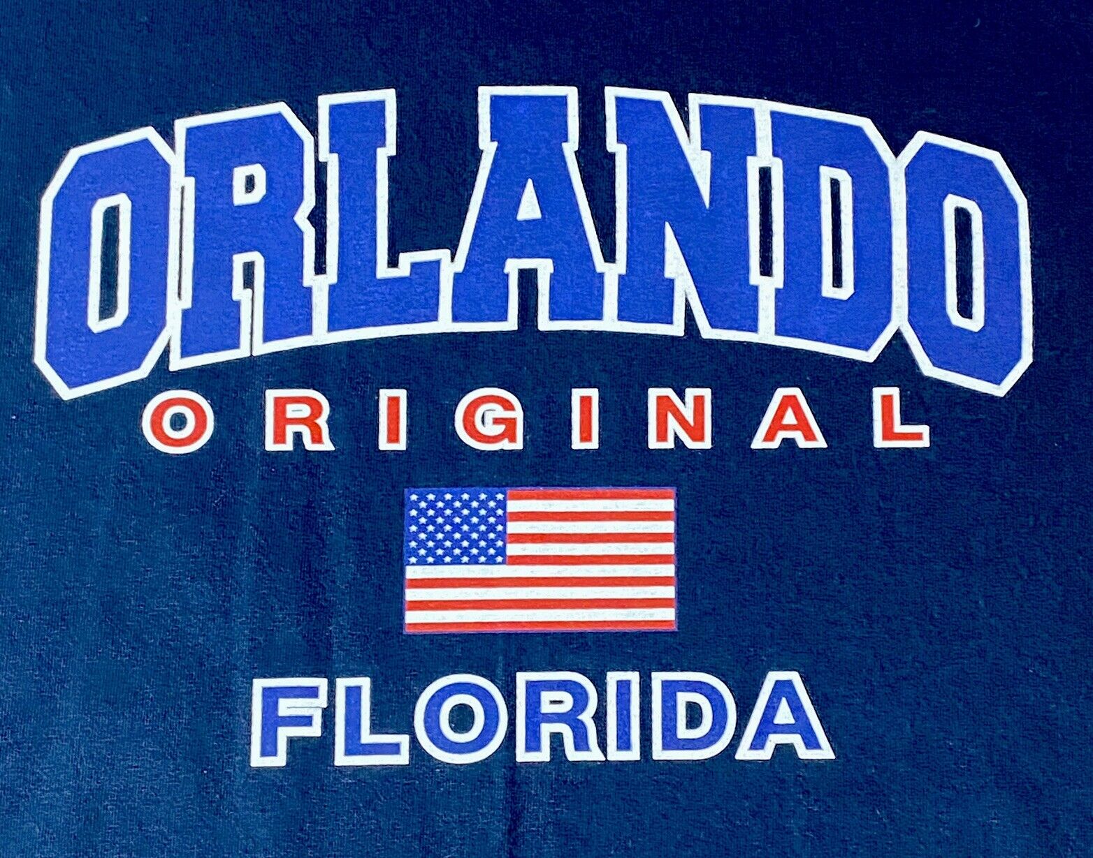 Vintage Orlando Florida T Shirt American Flag Original Size 3XL 3TG 3XG RARE