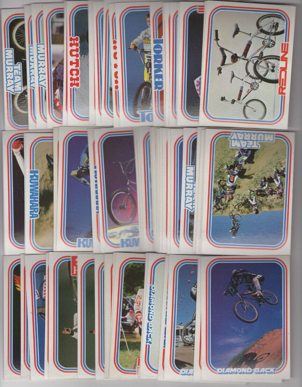 BMX Bikes 1980s Donruss Set of 59 Trading Cards