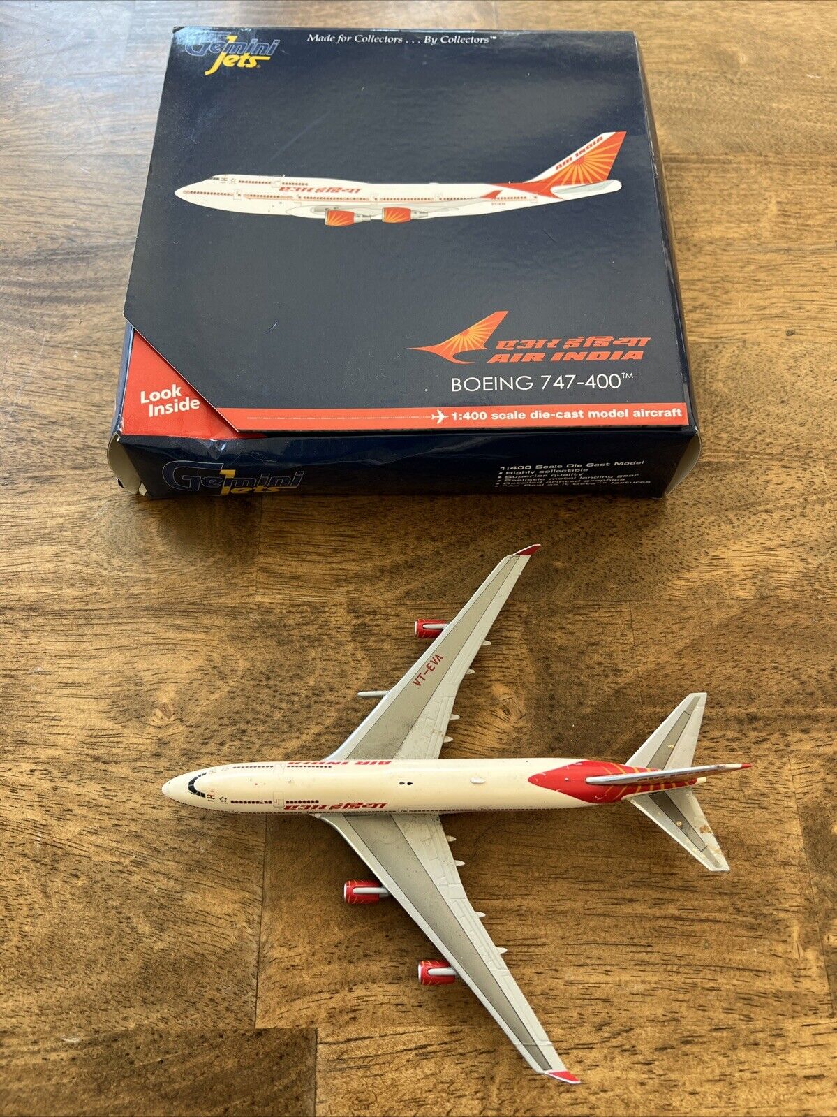 Air India 747-400  1/400 Gemini Jets (MISSING ENGINE) ONE OWNER