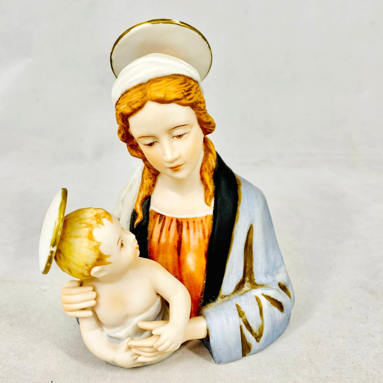 Vintage Botticelli Madonna and Baby Jesus Porcelain Figurine 
