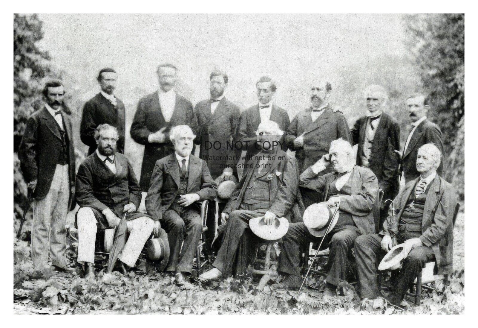 GENERAL ROBERT E. LEE AND HIS CIVIL WAR CONFEDERATE GENERALS 1869 4X6 PHOTO