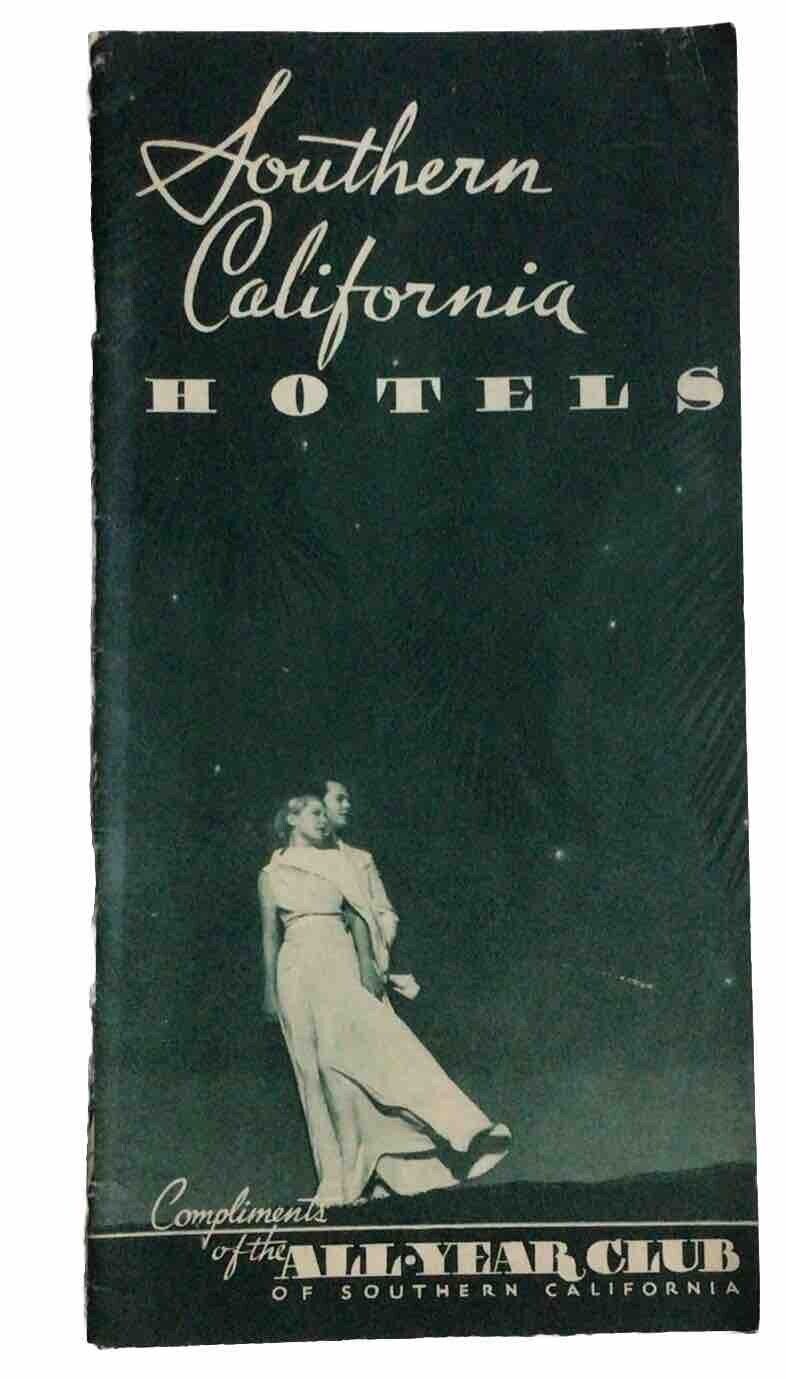 1936 Southern California Hotels Brochure Complements of All Year Club