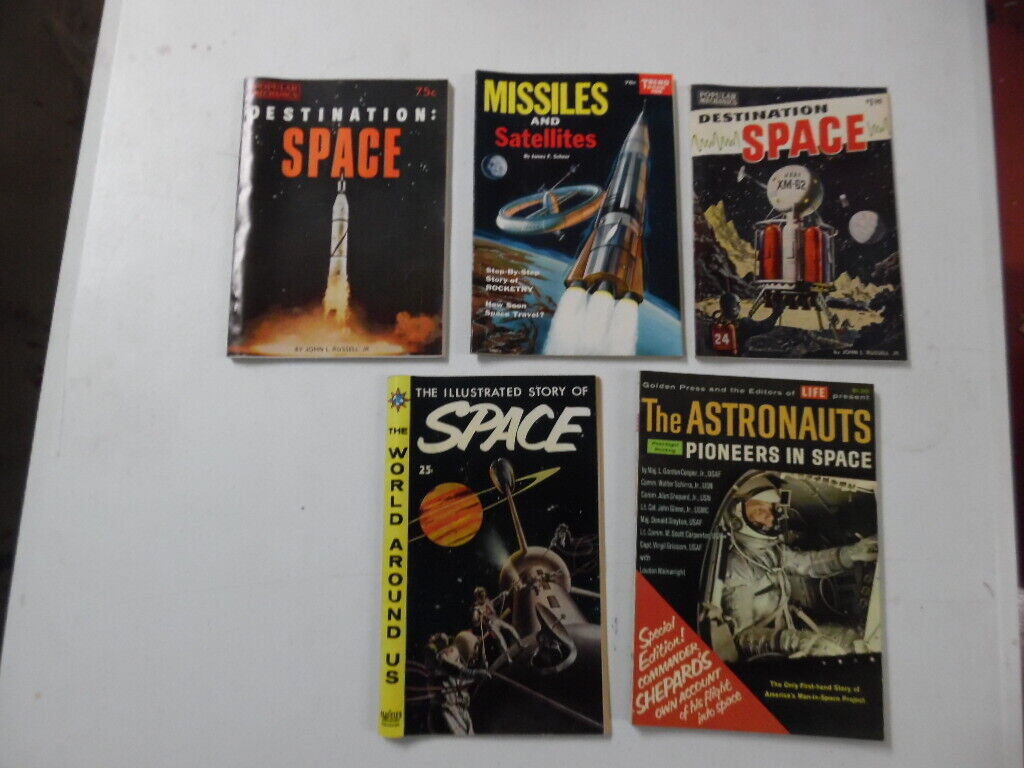 1959-1961 Space Astronaut Comic Book Magazine Lot Atomic Age Vintage VG+ Cond.