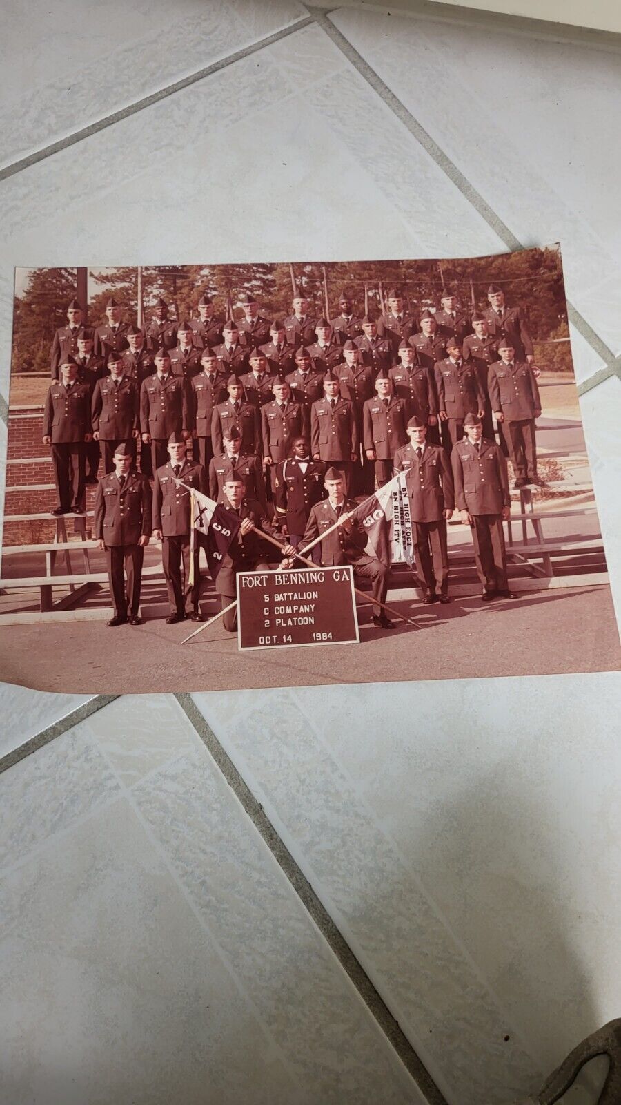 Vintage Picture 1984 Fort Benning Ga 5th Battalion C Company 2 Platoon Oct 14