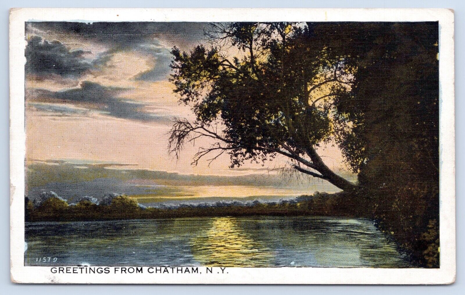 c1925 Greetings From Chatham New York Vintage Columbia County NY Postcard