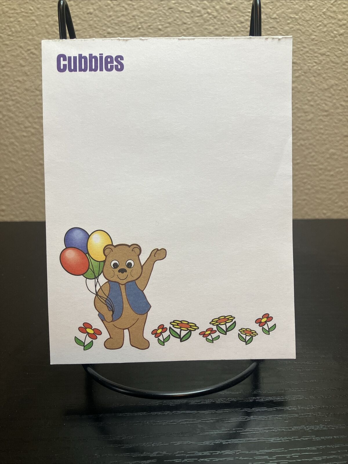 Vintage AWANA Cubbies Notepad Cubbie Bear Balloons