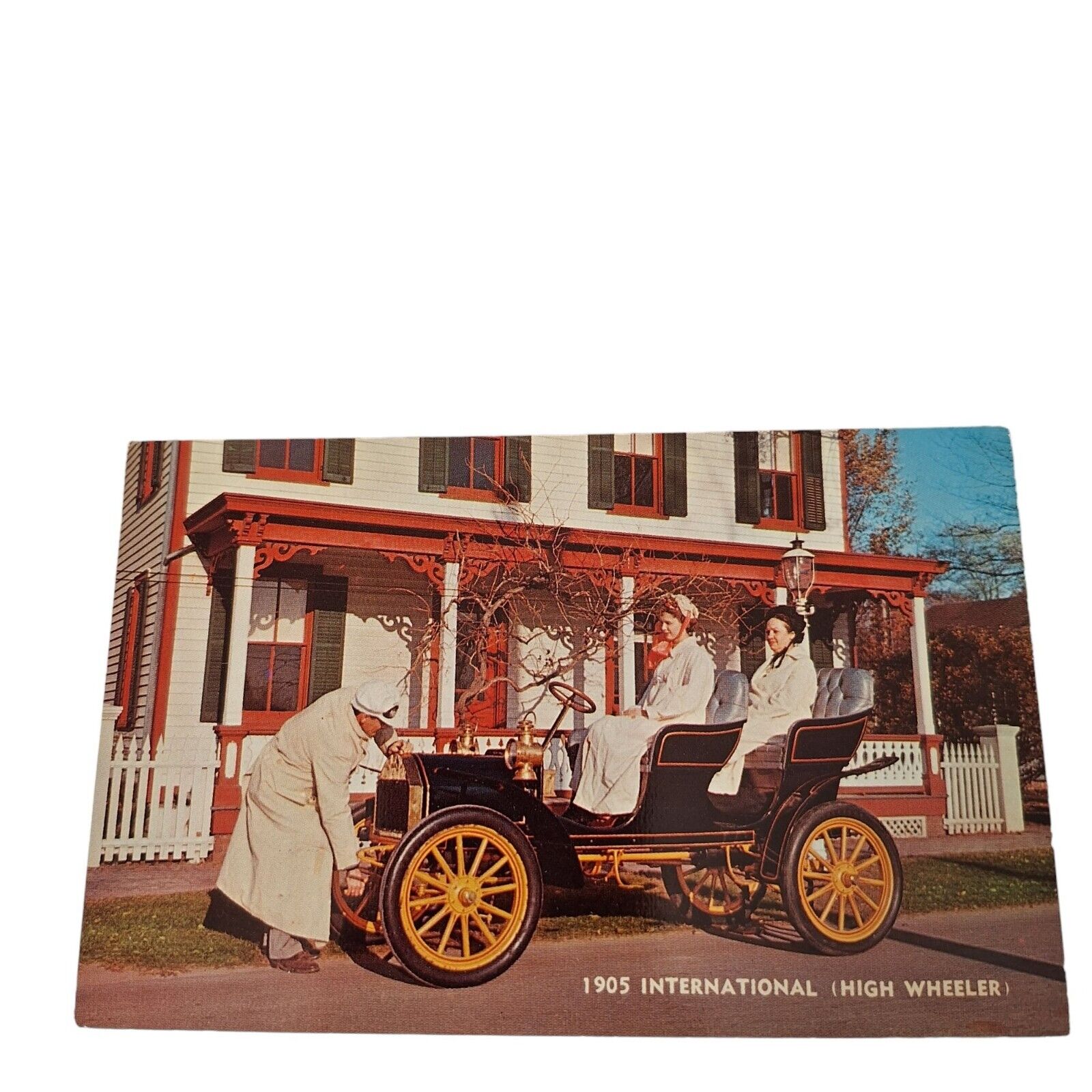Postcard 1905 International High Wheeler Antique Car Chrome Unposted