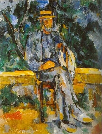 Oil painting Portrait-Of-A-Famer-1901-1906-Paul-Cezanne-Oil-Painting-landscape