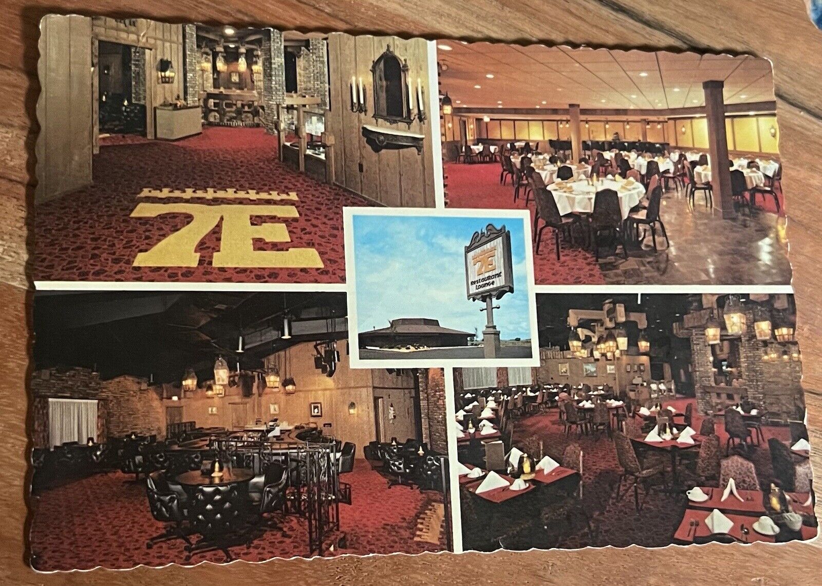 Vintage Supper Club Postcard Interior 7E Supper Club DeForest WI Wisconsin USA