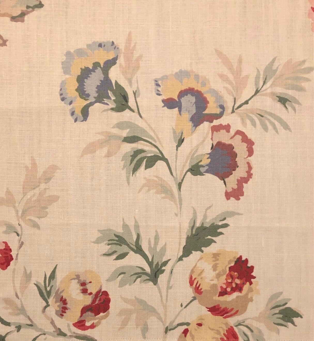 SCALAMANDRE Somerset Linen Print Bloom Remnant New