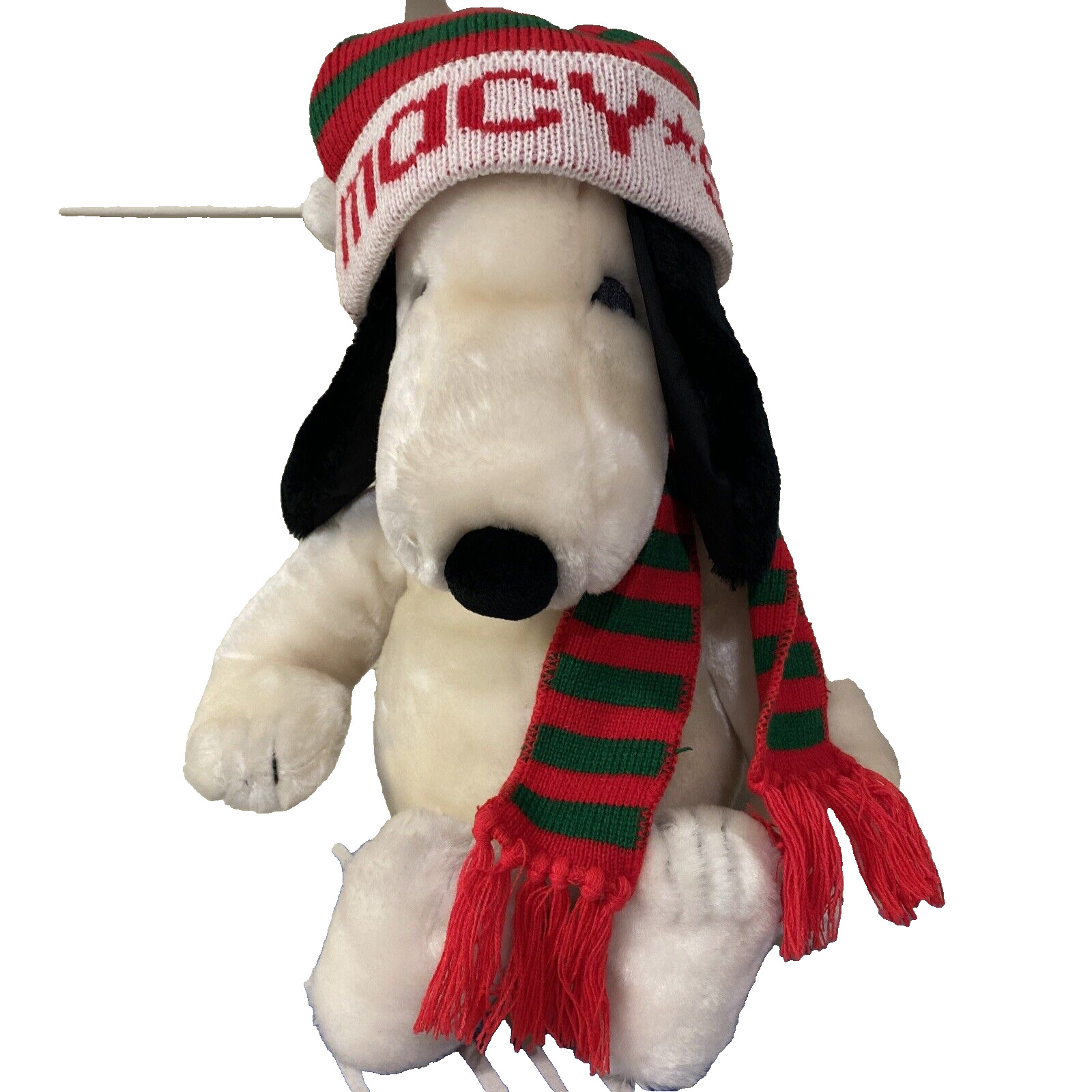 Vintage 1960's Macy's Snoopy Christmas Stuffed Animal Plush 20” Collectible Cute