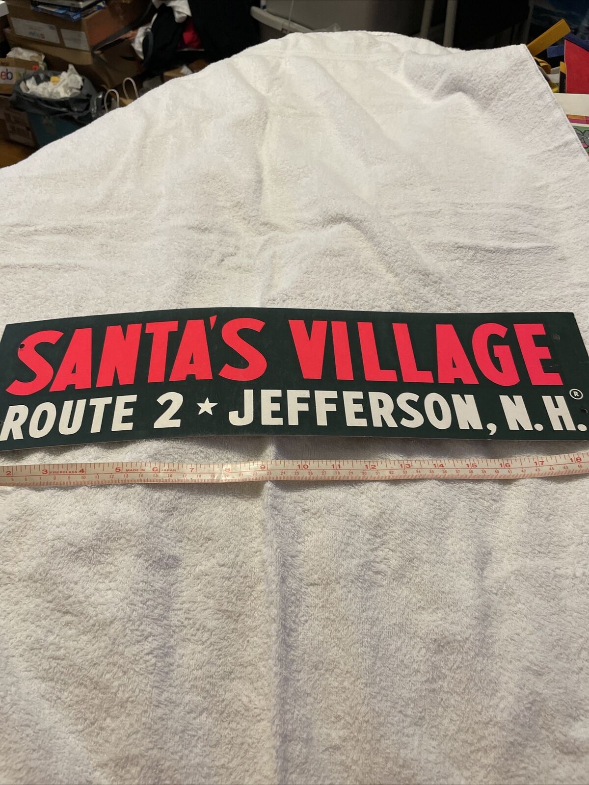 Vintage Santa’s Village Jefferson NH Amusement Park Bumper Sticker Vintage Paper