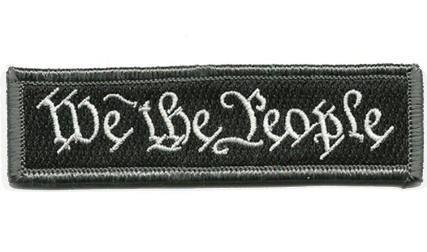 We The People 3.75 inch embroidered HOOK PATCH (MTC-3)