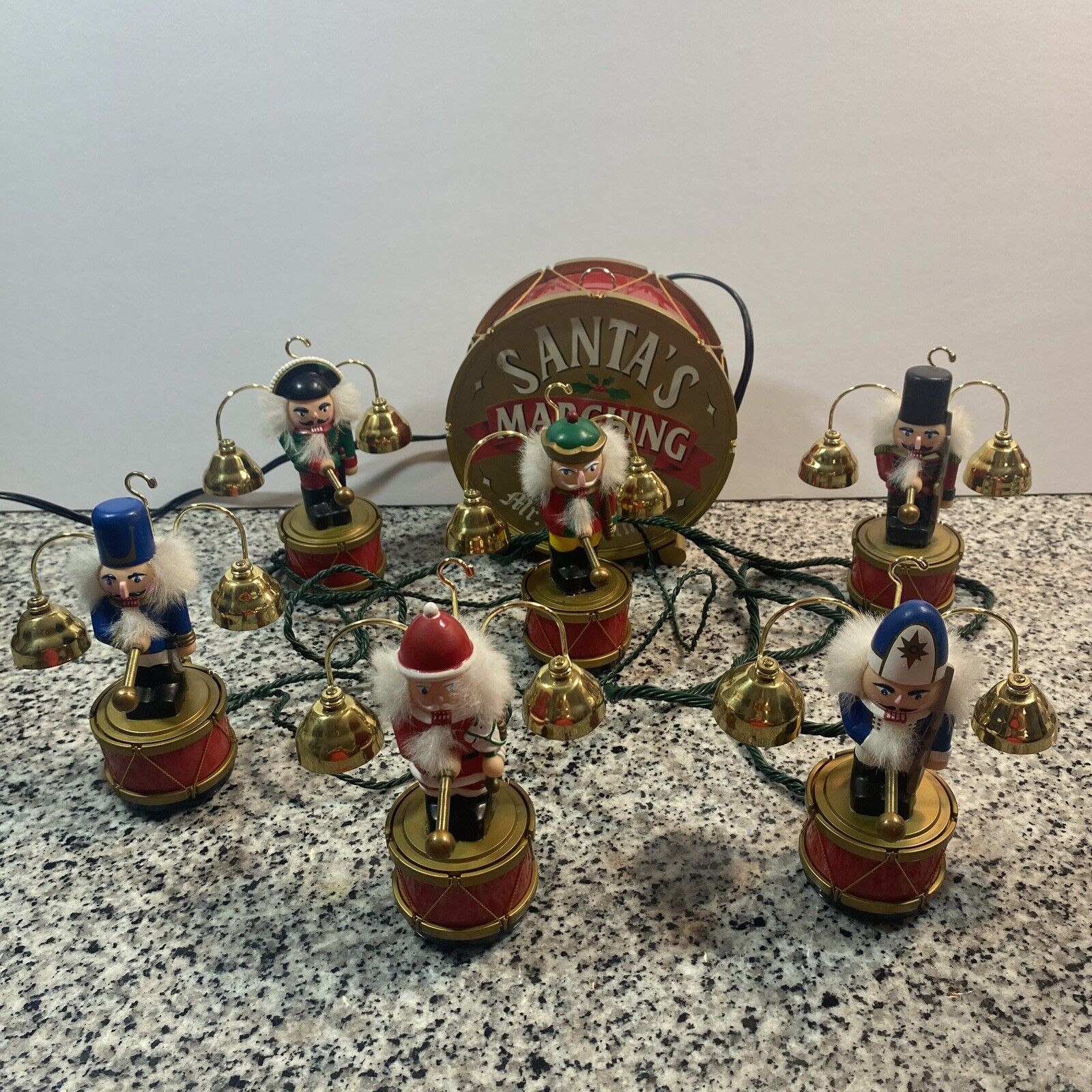 Vintage 1994 Mr. Christmas Santa's Marching Band 6 Piece Musical Nutcrackers 