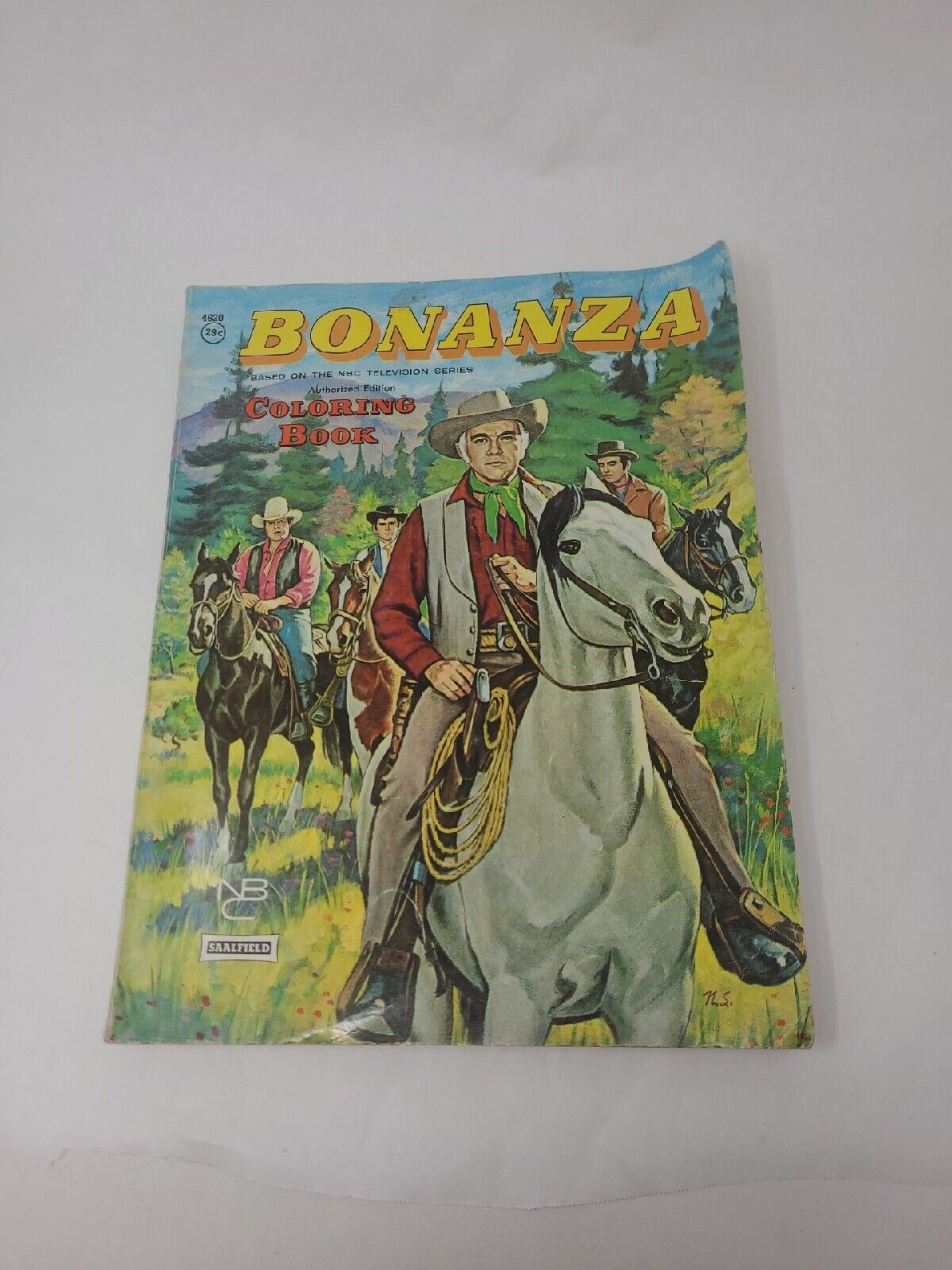 BONANZA  Coloring Book #4620 1961   WESTERN T.V. Shows USED