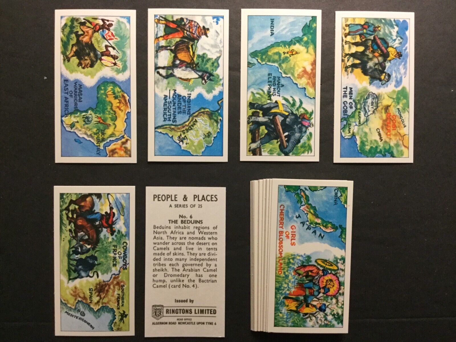 1964 Ringtons People and Places Set of 25 Cards Sku637N