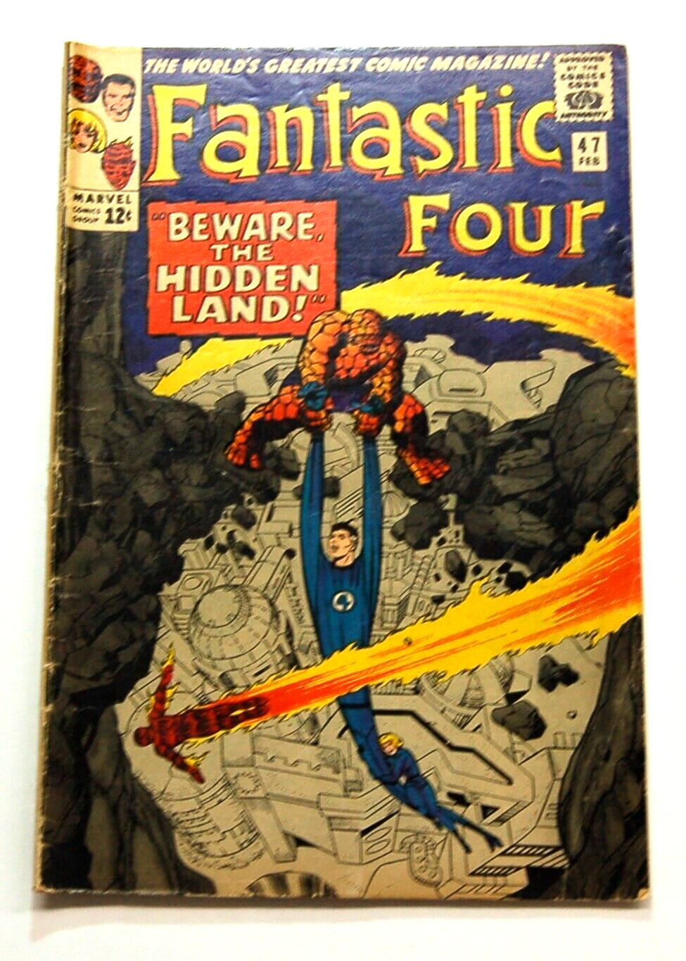 Fantastic Four #47 Feb. 1966 Comic “Beware The Hidden Land” Marvel 12¢ cover